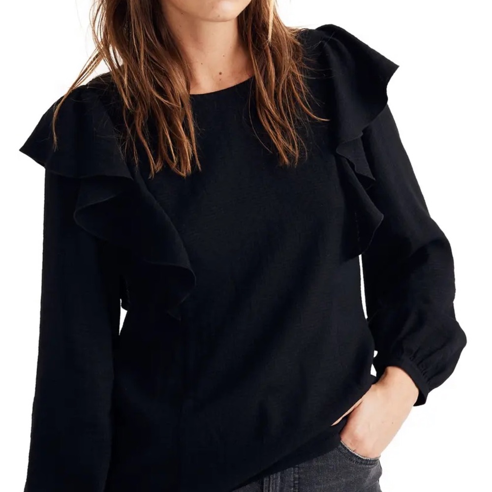 Madewell Ruffle-Front Top NWOT